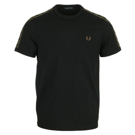 Fred Perry Contrast Taped Ringer T-Shirt Černá