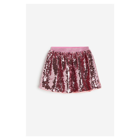 H & M - Sukně s flitry - růžová H&M
