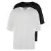 Trendyol Black and White Men's Basic 2-Pack-Oversized Crew Neck Short Sleeved T-Shirt