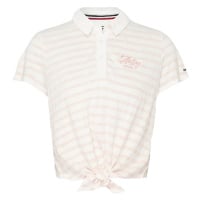 Tommy Jeans Polo shirt - TJW SUMMER FRONT TIE POLO white