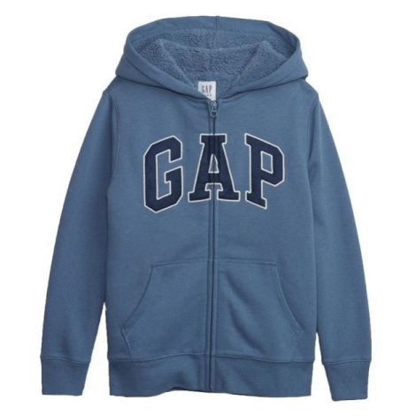 GAP INSULATED FULLZIP LOGO Chlapecká mikina, modrá, velikost