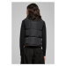 Urban Classics / Ladies Reversible Cropped Puffer Vest black/frozenyellow