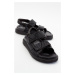 LuviShoes Mellom Women's Black Sandals with Stones