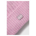 Čepice z vlněné směsi Tommy Jeans růžová barva