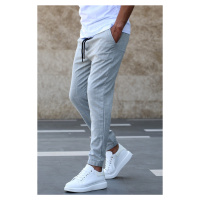 Madmext Checked Gray Jogger
