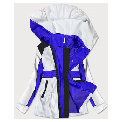 Světle modro-bílá dámská bunda větrovka s kapucí (YR1967) ZAC&ZOE