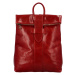 Stylový kožený dámský batoh Lisiana,  červený