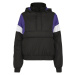 Ladies 3-Tone Padded Pull Over Jacket - black/ultraviolet/white