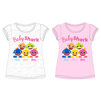 Dívčí tričko Baby Shark 5202029, světle šedý melír Barva: Šedá