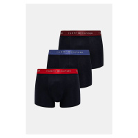 Boxerky Tommy Hilfiger 3-pack pánské, tmavomodrá barva, UM0UM03411