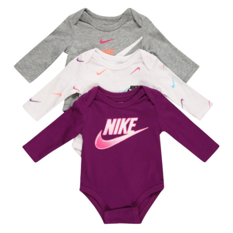 Body pro miminko, výhodné balení 3 kusů Nike Bodysuits 3 Pack Baby, růžová  | Modio.cz