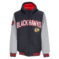 Chicago Blackhawks pánská bunda s kapucí Cold Front Polyfilled Padded Jacket w. Hood