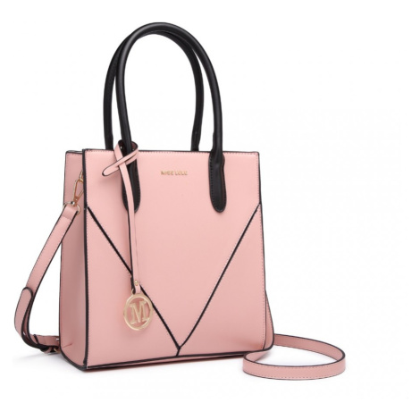Miss Lulu dámská elegantní kabelka LG2255 - růžová