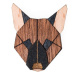 Dřevěná brož ve tvaru psa German Shepherd Brooch