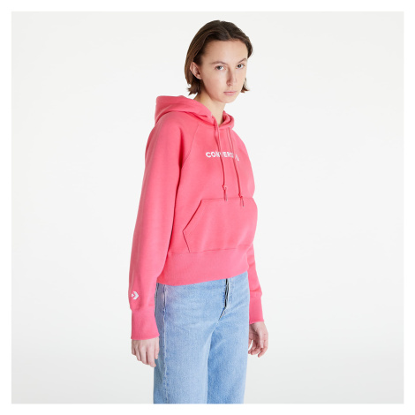 Converse Wordmark Fleece Pullover Hoodie Strawberry Jam