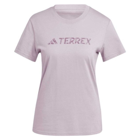adidas TERREX CLASSIC LOGO TEE Dámské triko, růžová, velikost