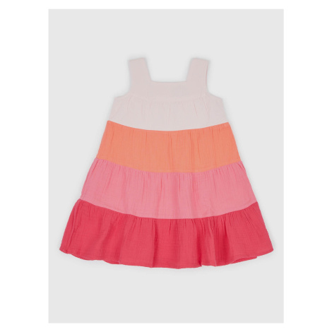 Růžové holčičí šaty volánkové šaty GAP