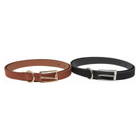 Urban Classics / Slim Synthetic Velour Leather Belt 2-Pack black/silver+brown/gold