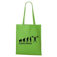 DOBRÝ TRIKO Bavlněná taška s potiskem Evoluce fitness Barva: Apple green