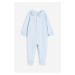 H & M - Pyžamový overal's krytými chodidly - modrá