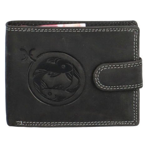 Luxusní pánská kožená peněženka Evereno, ryby Delami