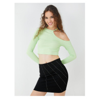 Koton Mini Skirt With Stone Detailed