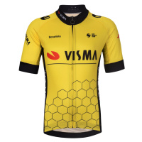 BONAVELO Cyklistický dres s krátkým rukávem - VISMA 2024 KIDS - žlutá/černá