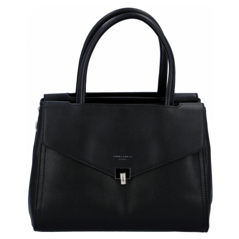 Elegantní dámská koženková kabelka Sanaj, černá