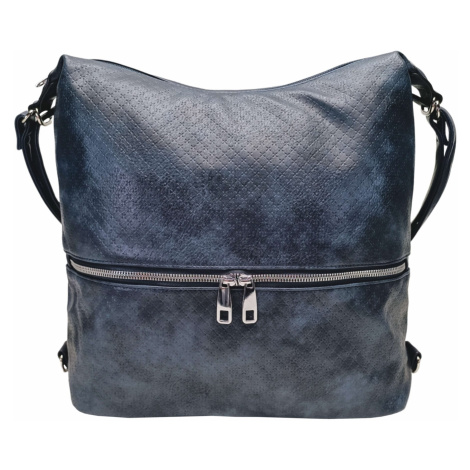 Velký tmavě modrý kabelko-batoh 2v1 s praktickou kapsou Tapple
