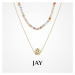 JAY Dvojitý náhrdelník s medailonkem Camile JAY-0053-25039089 Barevná/více barev 46 cm + 5 cm (p