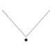 PDPAOLA Něžný stříbrný náhrdelník Black Solitary Essentials CO02-146-U (řetízek, přívěsek)