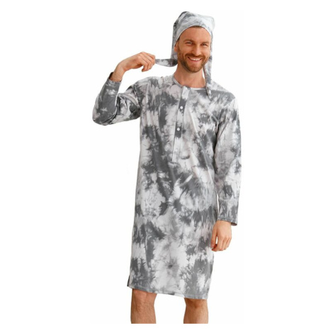 Pánská noční košile Philip batika šedá Taro