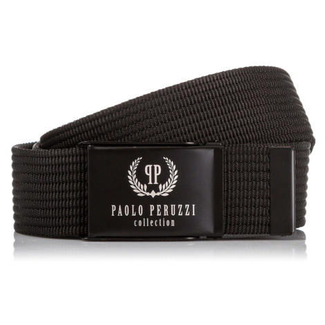Kvalitní pánský opasek Paolo Peruzzi PW-12 105 cm černý