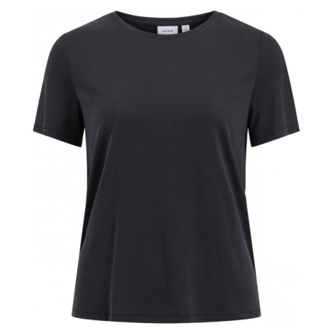 Vila Modala O Neck T-Shirt - Black Černá