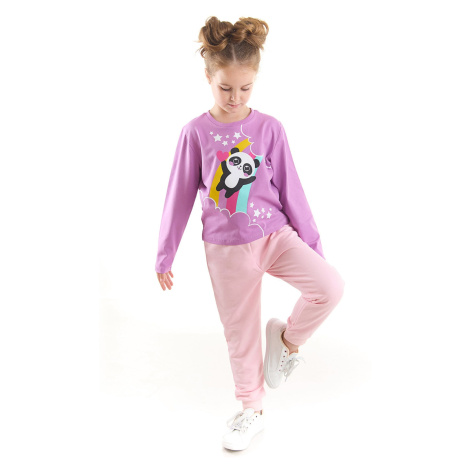 Denokids Rainbow Panda Girls Kids T-Shirt Pants Suit