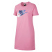 Nike NSW TSHIRT DRESS FUTURA G Dívčí šaty, růžová, velikost