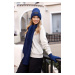 Kamea Woman's Hat&Scarf K.23.219.12 Navy Blue