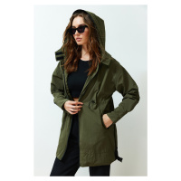 Trendyol Khaki Oversize Wide Cut Raincoat Coat