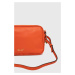 Kožená kabelka Red Valentino oranžová barva