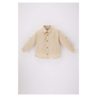 DEFACTO Baby Boy Shirt Collar Poplin Long Sleeve Shirt