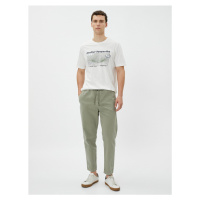 Koton Chino Trousers Tie Waist, Pocket Detailed Cotton.