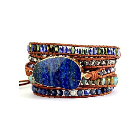 Flor de Cristal Wrap náramek Lapis lazuli - Moudrost