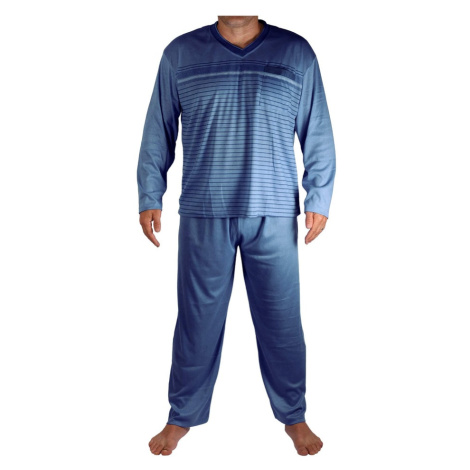 Standa pyžamo pánské dlouhé V01šedomodrá