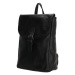 Beagles Černý elegantní kožený batoh „Midnight“ 3L