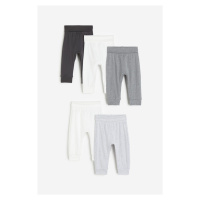 H & M - Bavlněné kalhoty 5 kusů - šedá