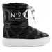 Sněhule no21 padded and quilted nylon boots with logo print černá