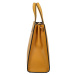Luxusní dámská kožená kabelka do ruky Amada, žlutá