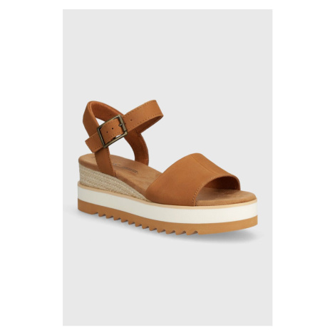 Nubukové sandály Toms Diana hnědá barva, 10019757