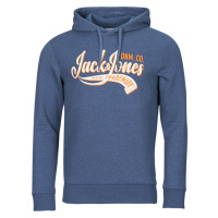 Jack & Jones JJELOGO SWEAT HOOD 2 COL 23/24 Tmavě modrá