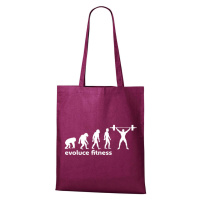 DOBRÝ TRIKO Bavlněná taška s potiskem Evoluce fitness Barva: Fuchsiová